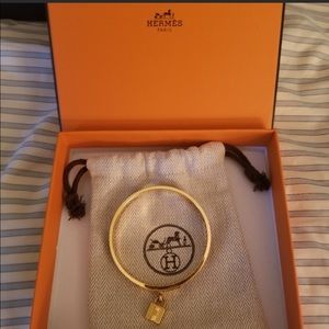 Authentic Hermes bangle.  Gold tone bangle.